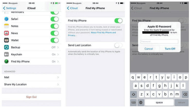 How to turn off Find My iPhone